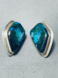 The Most Unique Vintage Native American Navajo Tom Jackson Sterling Silver Earrings-Nativo Arts