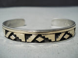 Incredible Navajo Sterling Silver & 14k Gold Bracelet Native American-Nativo Arts