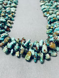 Native American Classic Vintage Santo Domingo Royston Turquoise Black Shell Necklace-Nativo Arts