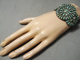 Authentic Vintage Native American Navajo Larry Moses Begay Turquoise Sterling Silver Bracelet-Nativo Arts