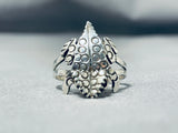 Incredible Symbolic Horny Toad Native American Navajo Sterling Silver Toad Ring-Nativo Arts