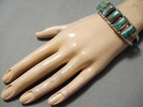 Important Vintage Native American Navajo Fannie Platero Turquoise Sterling Silver Bracelet-Nativo Arts