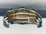 One Of Most Unique Vintage Native American Navajo Snowflake Obsidian Sterling Silver Bracelet-Nativo Arts
