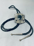 Fascinating Native American Navajo Hematite Sterling Silver Bolo-Nativo Arts