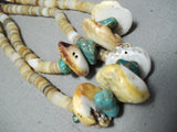 Impressive Santo Domingo Native American Turquoise Spiny Oyster Jacla Necklace-Nativo Arts