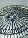 Important Vintage Native American Navajo Dave Reeves Sterling Silver Concho Pin-Nativo Arts