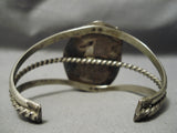 For Larger Wrist Vintage Native American Navajo #8 Turquoise Sterling Silver Bracelet Old-Nativo Arts