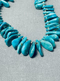 Stunning Vintage Native American Navajo Turquoise Shell Sterling Silver Necklace-Nativo Arts