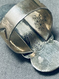 Towering Vintage Native American Navajo 3 Turquoise Sterling Silver Large Ring-Nativo Arts