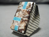 Incredible Turquoise Wildhorse Sterling Silver Native American Ring-Nativo Arts