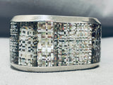 The Most Intricate Vintage Native American Zuni Peal Sterling Silver Bracelet-Nativo Arts