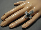 Impressive Vintage Navajo Sterling Silver Native American Ring Old-Nativo Arts