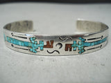 One Of Oldest Vintage Native American Navajo Thomas Singer Turquoise Sterling Silver Bracelet-Nativo Arts