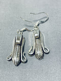 Very Rare Corn Cob Native American Navajo Sterling Silver Earrings-Nativo Arts