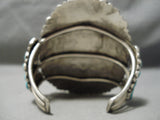 Magnificent Vintage Native American Navajo Turquoise Sterling Silver Bracelet Cuff-Nativo Arts