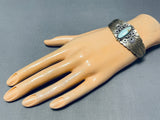Swirling Works Vintage Native American Navajo Sterling Turquoise Bracelet-Nativo Arts