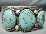 Magnificent Navajo Native American Turquoise Sterling Silver Bracelet-Nativo Arts