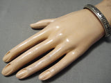 Authentic Vintage Native American Navajo Thomas Singer Sterling Silver Bracelet Old-Nativo Arts