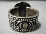 So Heavy Thick Men's Native American Navajo Carico Lake Turquoise Sterling Silver Ring-Nativo Arts