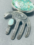 Native American One Of The Best Santo Domingo Carico Lake Turquoise Sterling Silver Necklace-Nativo Arts
