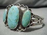 Museum Vintage Native American Navajo Royston Turquoise Sterling Silver Bracelet Old-Nativo Arts
