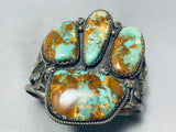 The Best Royston Turquoise Paw Vintage Native American Navajo Sterling Silver Bracelet-Nativo Arts