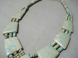 Native American Incredible Vintage Santo Domingo Royston Turquoise Sterling Silver Necklace-Nativo Arts