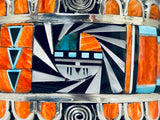 One Of The Most Intricate Vintage Native American Zuni Turquoise Sterling Silver Bracelet-Nativo Arts