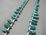 Rare Early Deposit Turquoise Vintage Native American Navajo White Heishi Necklace Old-Nativo Arts