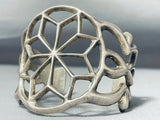 Dreamcatcher Very Rare Huge Vintage Native American Navajo Sterling Silver Bracelet-Nativo Arts