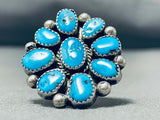 Outstanding Vintage Native American Navajo Turquoise Sterling Silver Ring-Nativo Arts