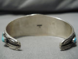 Striking Vintage Navajo Deep Turquoise Sterling Silver Native American Bracelet-Nativo Arts