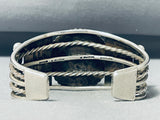 Unrivaled Native American Navajo Signed Huge Kingman Turquoise Sterling Silver Bracelet-Nativo Arts