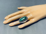 Magnificent Vintage Native American Navajo Turquoise Sterling Silver Ring-Nativo Arts