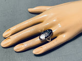 Completely Hand Inlaid Native American Navajo Monument Valley Sterling Silver Ring-Nativo Arts
