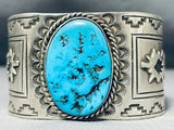 Glenn Irene Sandoval Vintage Native American Navajo Turquoise Sterling Silver Bracelet-Nativo Arts