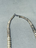 Hand Hammered Sterling Silver Vintage Native American Navajo Bead Necklace-Nativo Arts