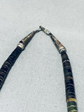 Marvelous Vintage Santo Domingo Serpentine Sterling Silver Necklace-Nativo Arts