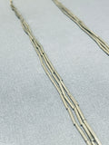 Very Rare Long Tube Vintage Native American Navajo Sterling Silver Necklace Old-Nativo Arts