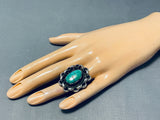 Fantastic Vintage Native American Navajo Royston Turquoise Sterling Silver Ring-Nativo Arts