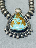 Drop Dead Gorgeous Vintage Native American Navajo Royston Turquoise Sterling Silver Necklace-Nativo Arts