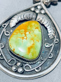Longer Rare Vintage Native American Navajo Royston Turquoise Sterling Silver Necklace-Nativo Arts