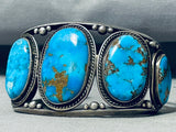 Museum Rare Turquoise Deposit Sterling Silver Vintage Native American Navajo Bracelet-Nativo Arts