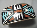 Important Vintage Native American Zuni Adeline Bowannie Turquoise Sterling Silver Bracelet-Nativo Arts