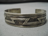 Signed Vintage Hopi Native American Sterling Silver Bracelet-Nativo Arts