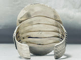 One Of The Craziest Ever Native American Navajo #8 Turquoise Sterling Silver Bracelet-Nativo Arts