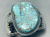 Very Important Vintage Native American Navajo Lone Mountain Turquoise Sterling Silver Bracelet-Nativo Arts