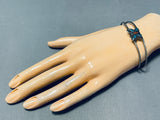 Marvelous Vintage Native American Zuni Turquoise Sterling Silver Butterfly Bracelet-Nativo Arts