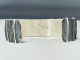 Native American Important Vintage Yellowhorse Hand Tooled Sterling Silver Bracelet-Nativo Arts