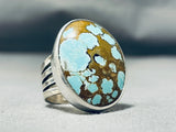 Amazing San Felipe Turquoise Sterling Silver Ring Signed-Nativo Arts